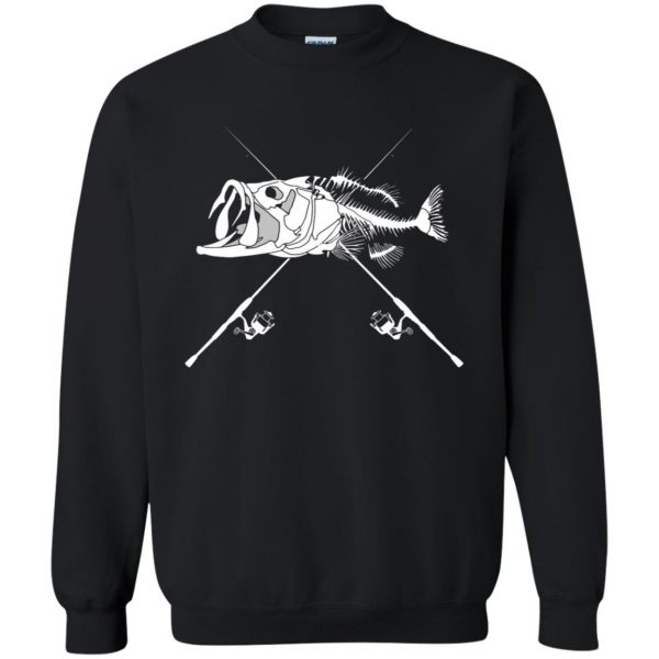 largemouth bass sweatshirt - black