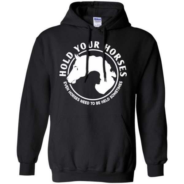 hold your horses hoodie - black