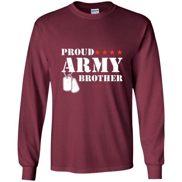 army brother long sleeve - maroon