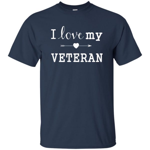 i love my veteran t shirt - navy blue