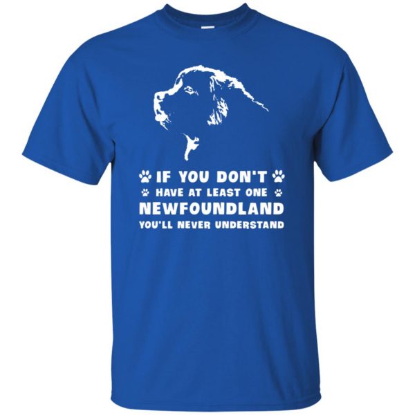 newfoundland dogs t shirt - royal blue