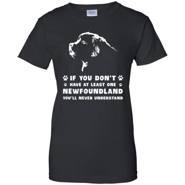 newfoundland dogs womens t shirt - lady t shirt - black