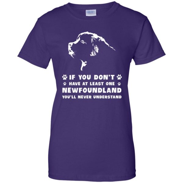 newfoundland dogs womens t shirt - lady t shirt - purple