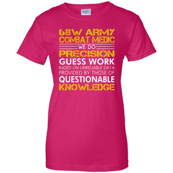 army combat medics womens t shirt - lady t shirt - pink heliconia