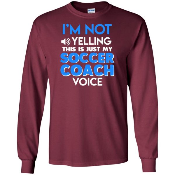 soccer coach long sleeve - maroon