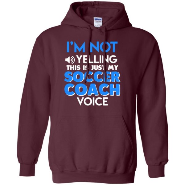 soccer coach hoodie - maroon