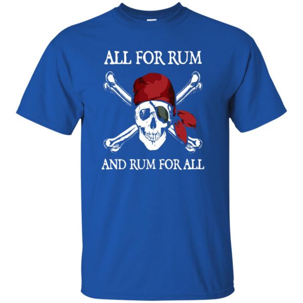 funny pirate t shirt - royal blue
