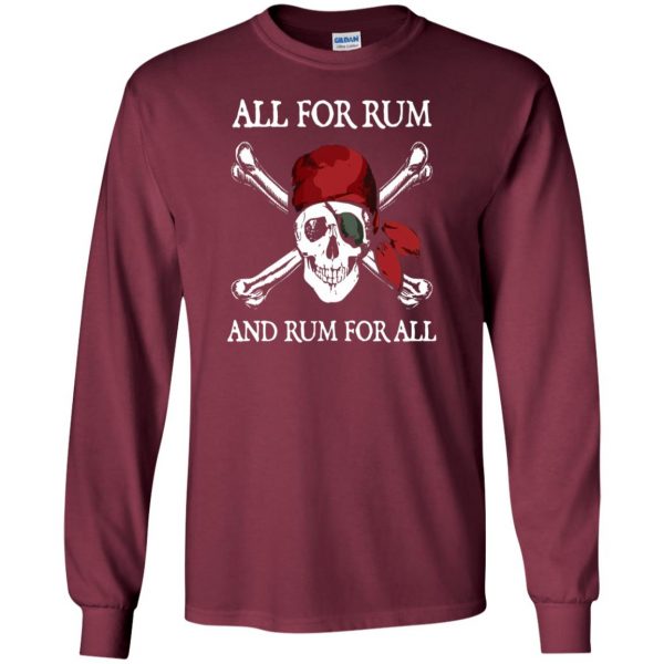 funny pirate long sleeve - maroon