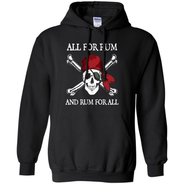 funny pirate hoodie - black