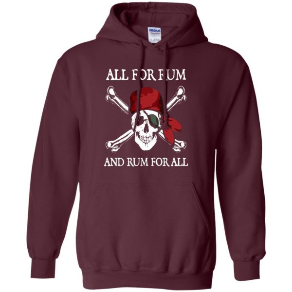 funny pirate hoodie - maroon