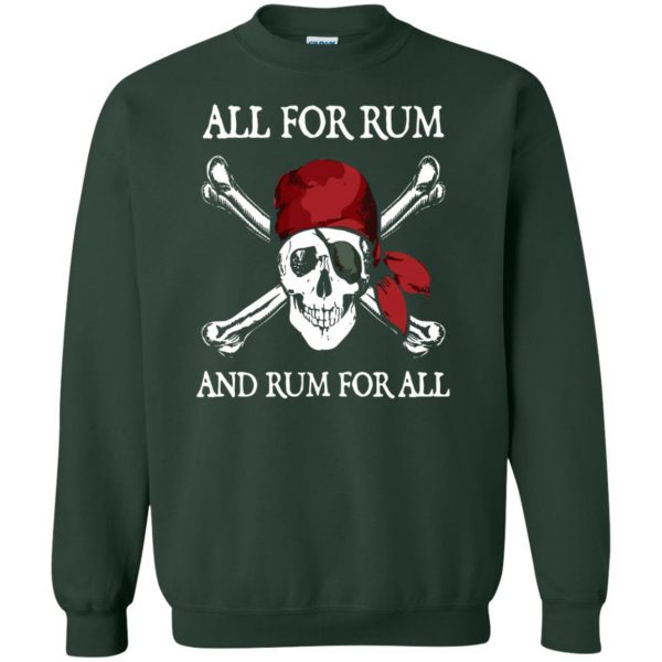 funny pirate sweatshirt - forest green