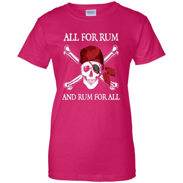 funny pirate womens t shirt - lady t shirt - pink heliconia