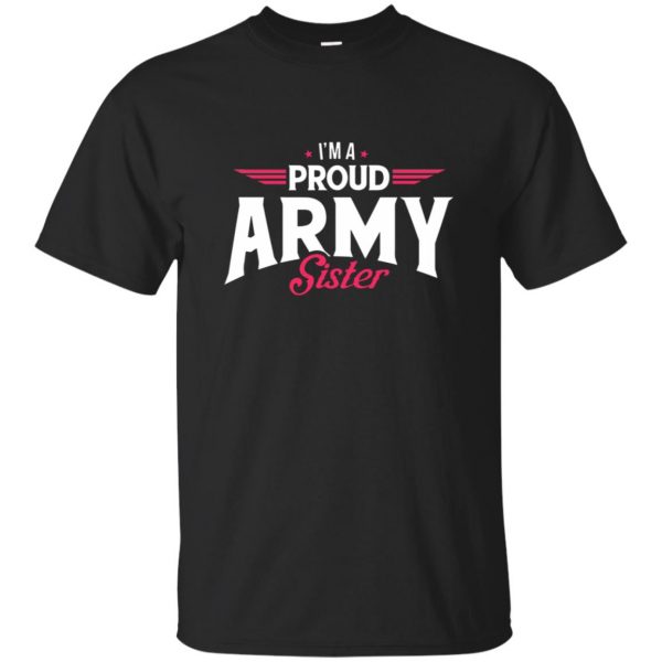 proud army sister shirts - black