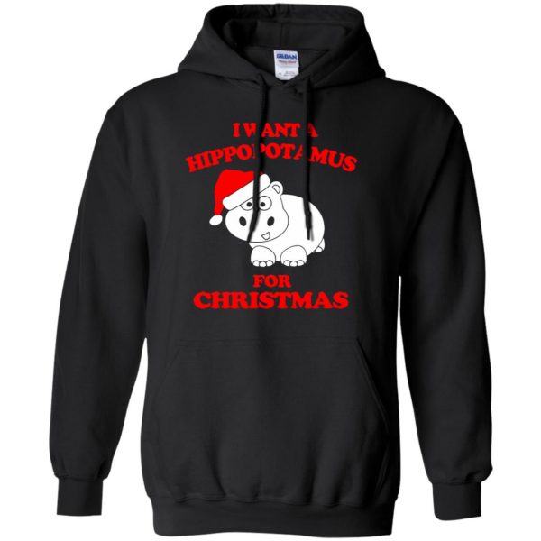 i want a hippopotamus for christmas hoodie - black