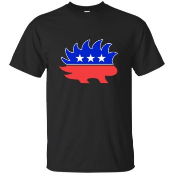 libertarian porcupine shirt - black