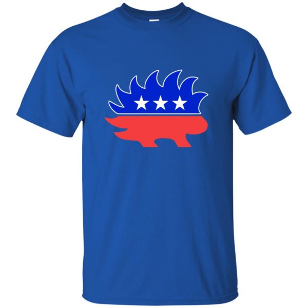 libertarian porcupine t shirt - royal blue