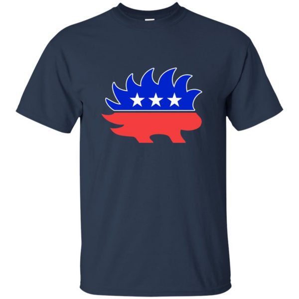libertarian porcupine t shirt - navy blue
