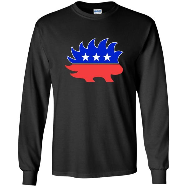 libertarian porcupine long sleeve - black