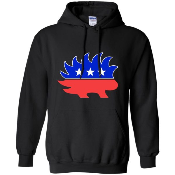libertarian porcupine hoodie - black
