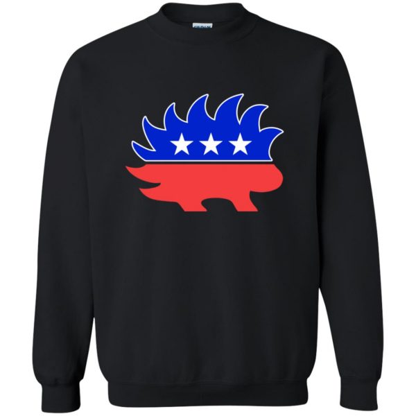 libertarian porcupine sweatshirt - black