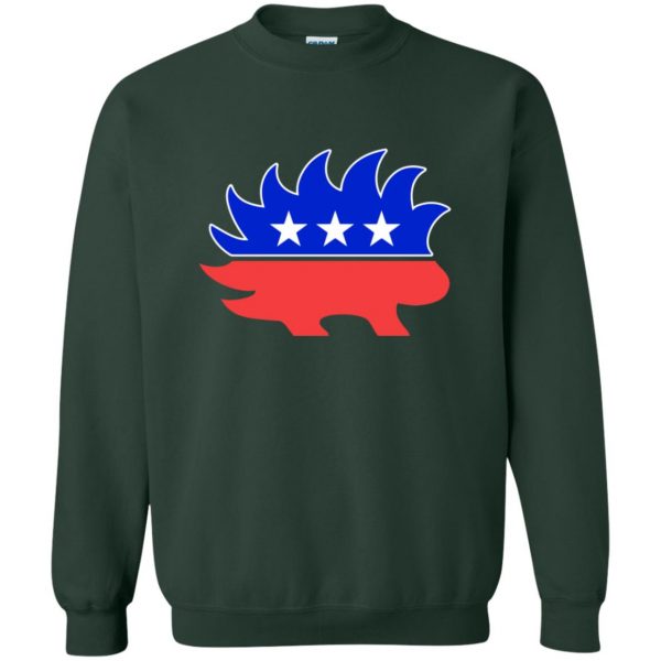 libertarian porcupine sweatshirt - forest green