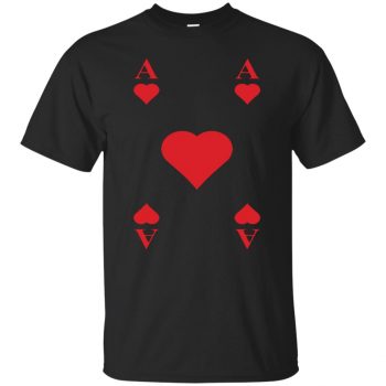 ace of hearts shirt - black