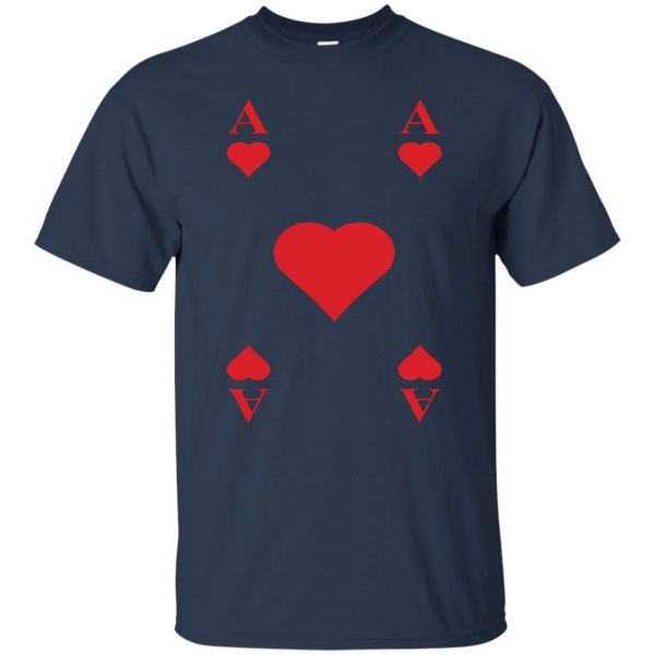 ace of hearts t shirt - navy blue