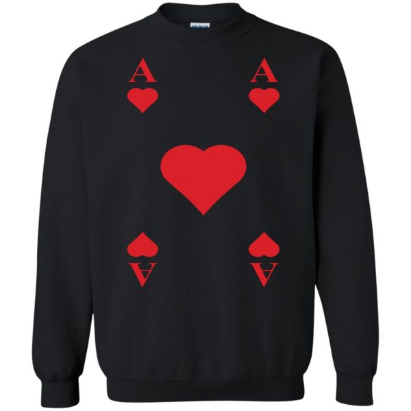 ace of hearts sweatshirt - black