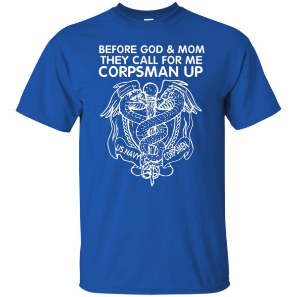 navy corpsman t shirt - royal blue