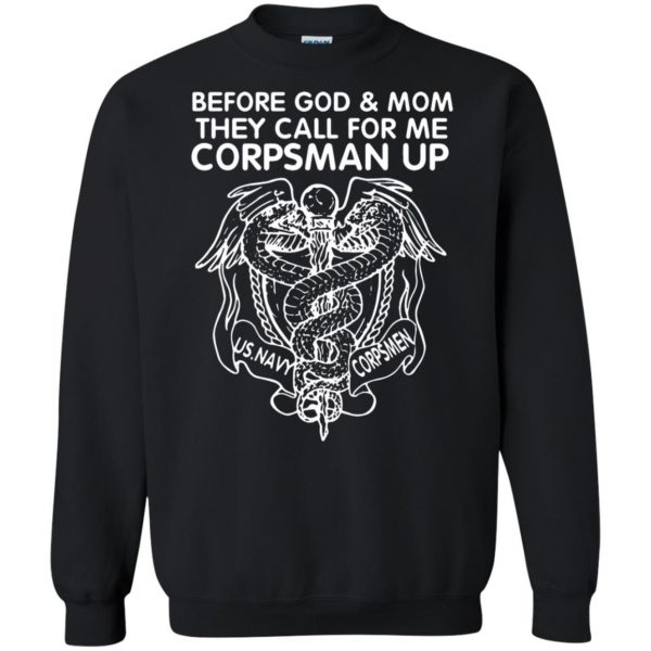 navy corpsman sweatshirt - black