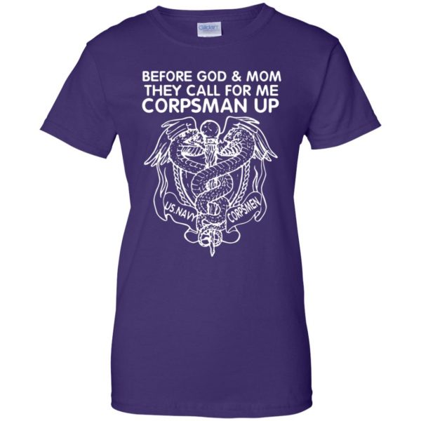 navy corpsman womens t shirt - lady t shirt - purple