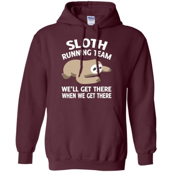 SLOTH RUNNING TEAM hoodie - maroon