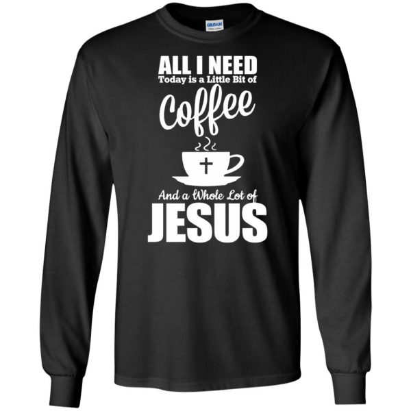 jesus coffee long sleeve - black