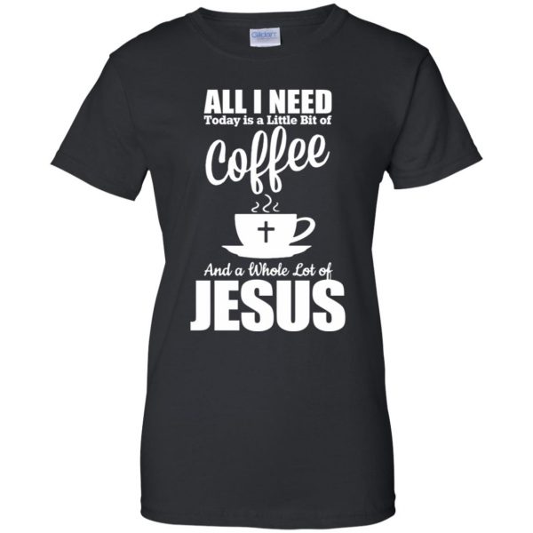 jesus coffee womens t shirt - lady t shirt - black