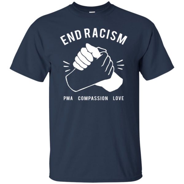 end racism t shirt - navy blue