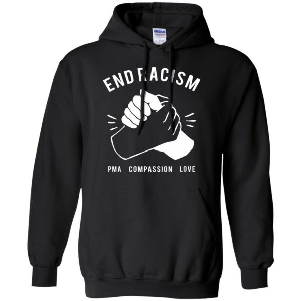 end racism hoodie - black