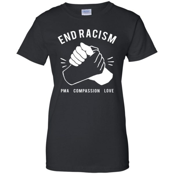 end racism womens t shirt - lady t shirt - black
