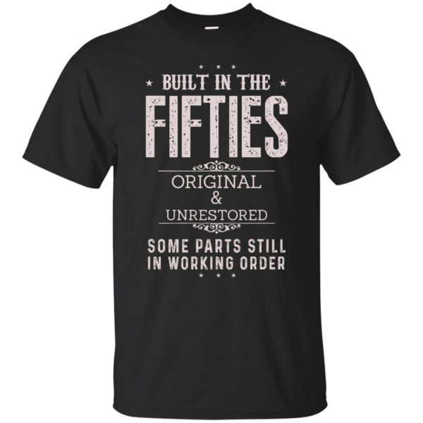built in the fifties t shirt - black