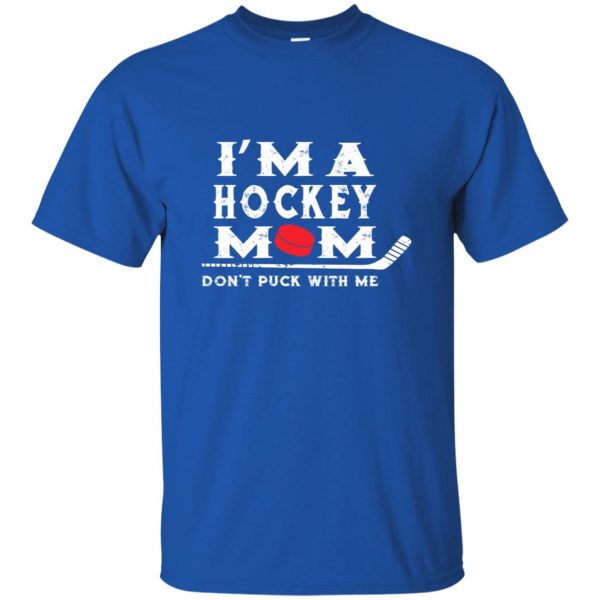 funny hockey moms t shirt - royal blue