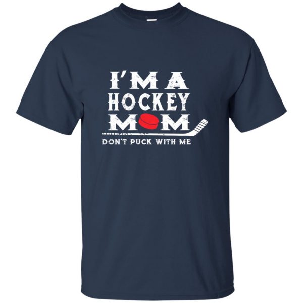 funny hockey moms t shirt - navy blue