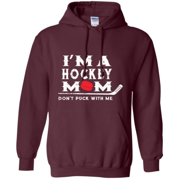 funny hockey moms hoodie - maroon