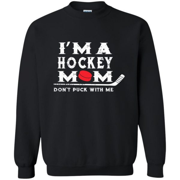 funny hockey moms sweatshirt - black