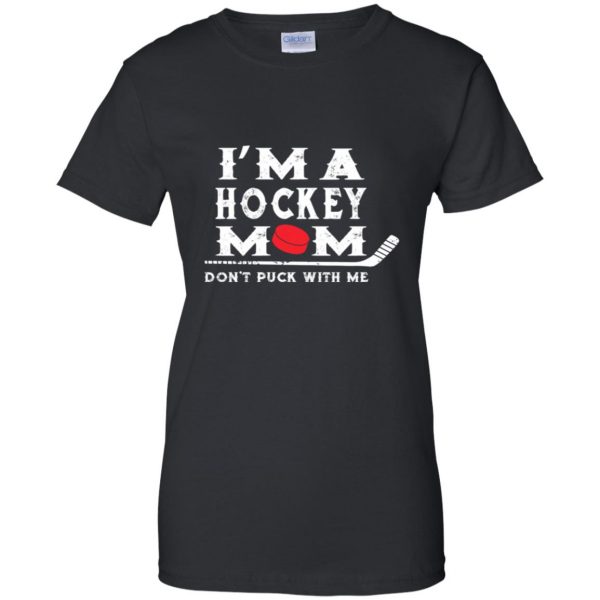 funny hockey moms womens t shirt - lady t shirt - black