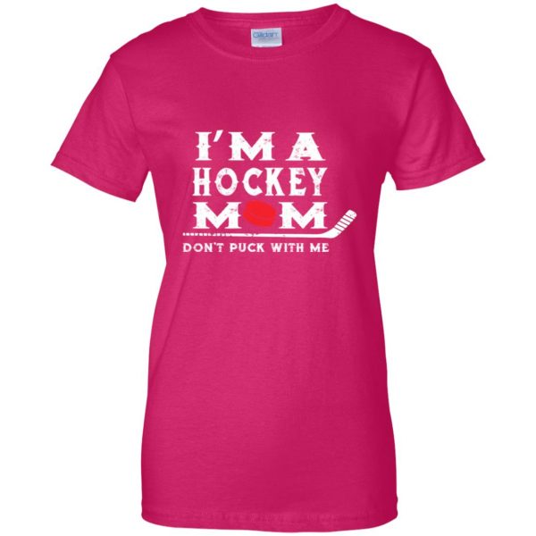 funny hockey moms womens t shirt - lady t shirt - pink heliconia