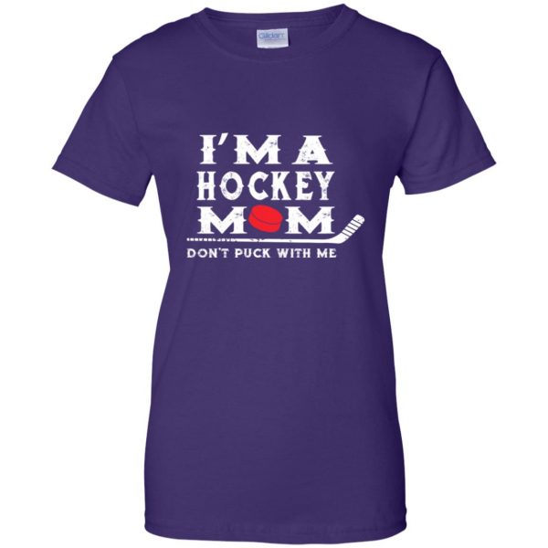 funny hockey moms womens t shirt - lady t shirt - purple