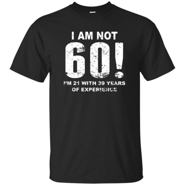 60th birthday tshirt - black
