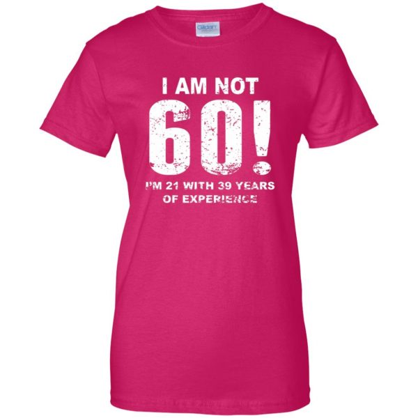 60th birthday womens t shirt - lady t shirt - pink heliconia