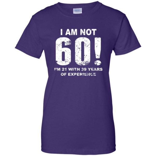 60th birthday womens t shirt - lady t shirt - purple