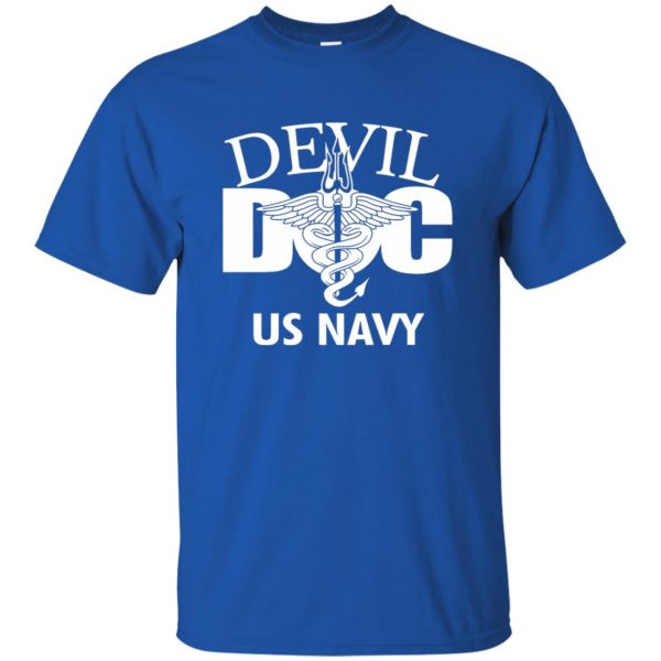 devil doc t shirt - royal blue