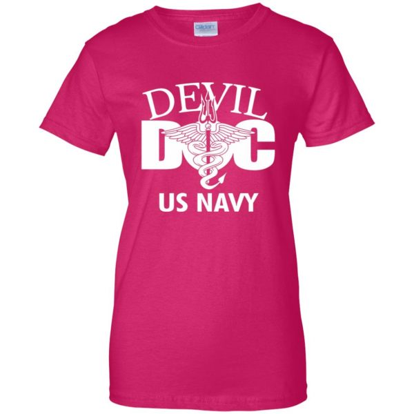 devil doc womens t shirt - lady t shirt - pink heliconia